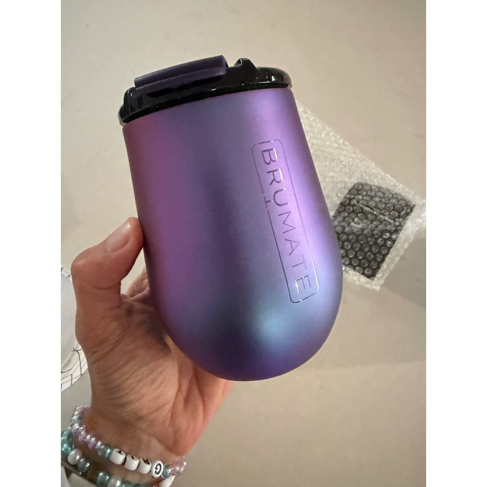 Brumate Uncork'd XL Insulated Wine Tumbler Iridescent Purple Blue with Lid